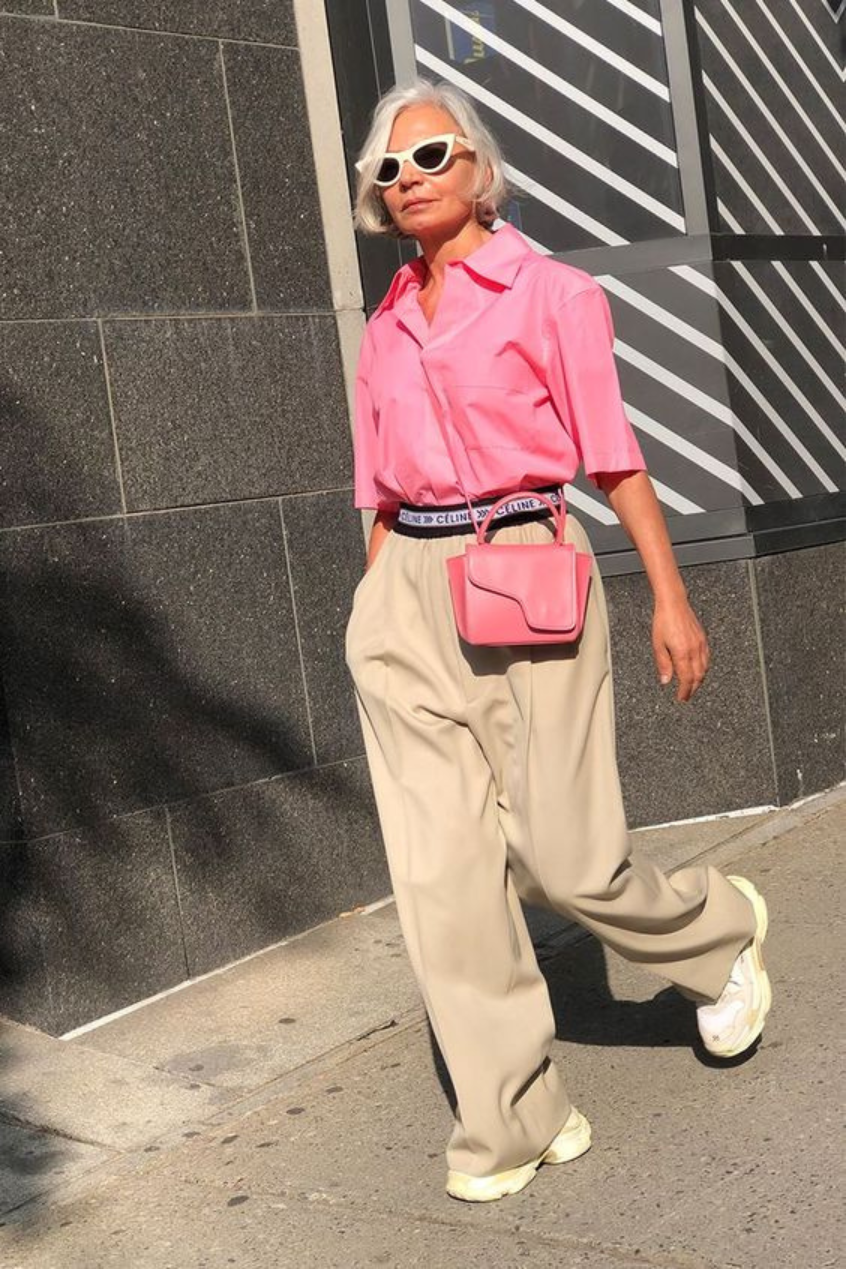 Création sans titre (4) Chemise rose Grece Ghanem femme 65 ans et plus